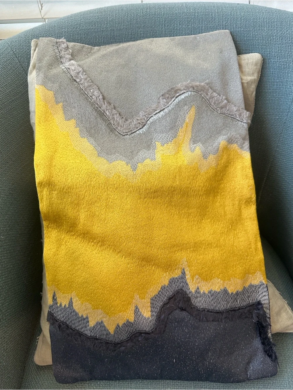 West Elm yellow insert